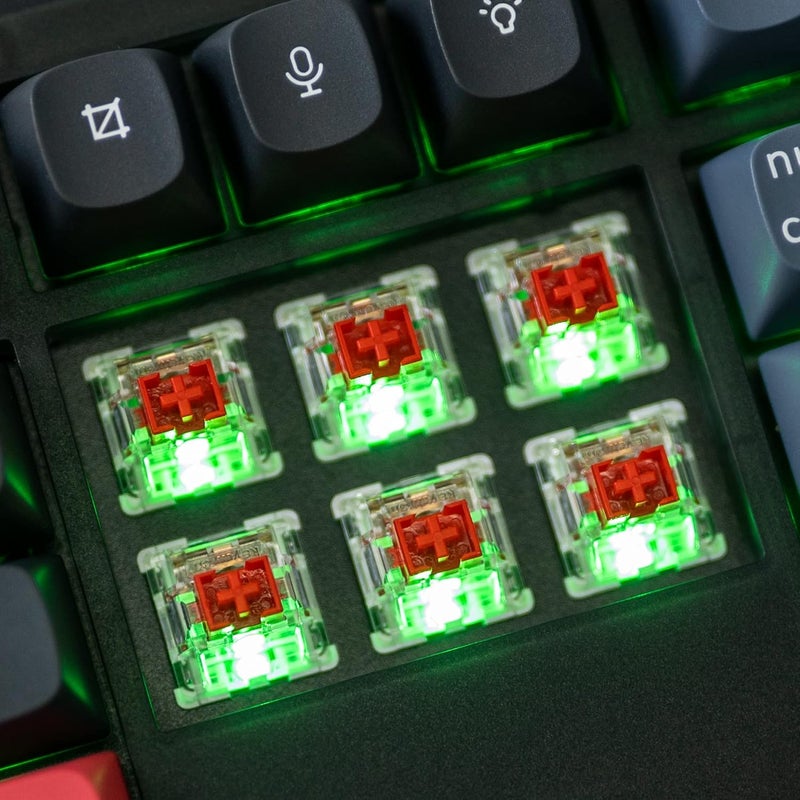 Keychron V6 Wired Custom Mechanical Keyboard, Full-Size QMK/VIA Programmable Macro with Hot-swappable K Pro Red Switch Compatible with Mac Windows Linux (Frosted Black-Translucent) - Image 5